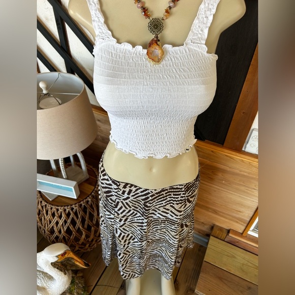 RN collection New York brown/ cream skirt size 12 preloved - Picture 2 of 5